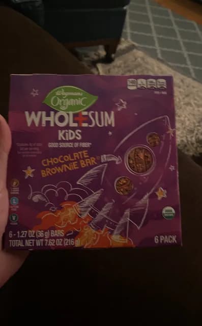 Wegmans Organic Wholesum Kids Chocolate Brownie Bar
