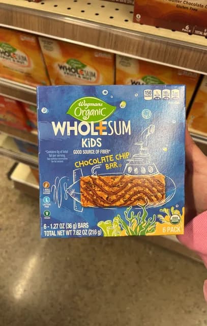 Wegmans Organic Wholesum Kids Chocolate Chip Bar