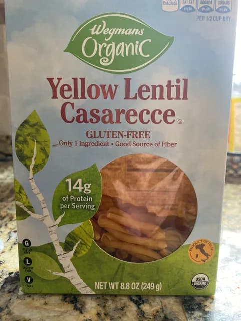 Wegmans Organic Yellow Lentil Casarecce