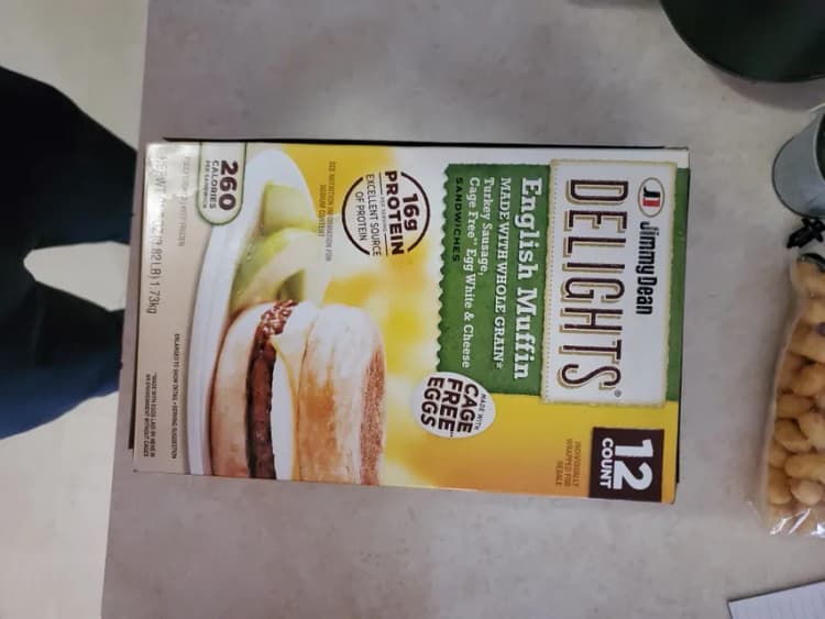 Jimmy Dean Delights English Muffin Turkey Sausage, Cage Free** Egg White And Cheese Sandwiches