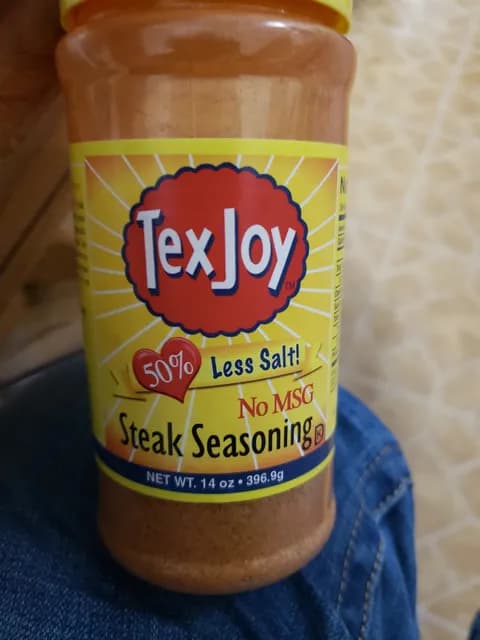 Texjoy 50% Less Salt Steak Seasoning