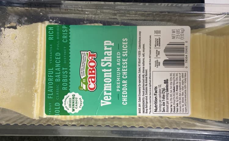Cabot Vermont Sharp Premium Aged Cheddar Cheese