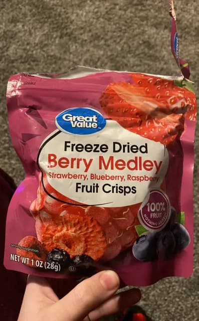 Great Value Freeze Dried Berry Medley Fruit Crisps