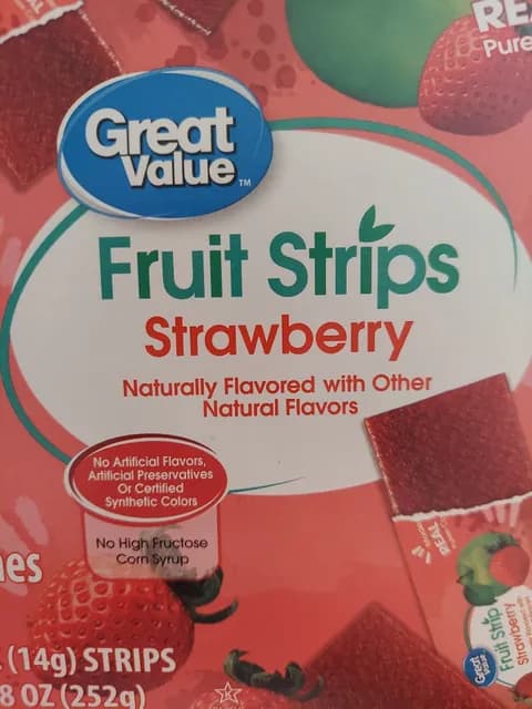 Great Value Strawberry Fruit Strips