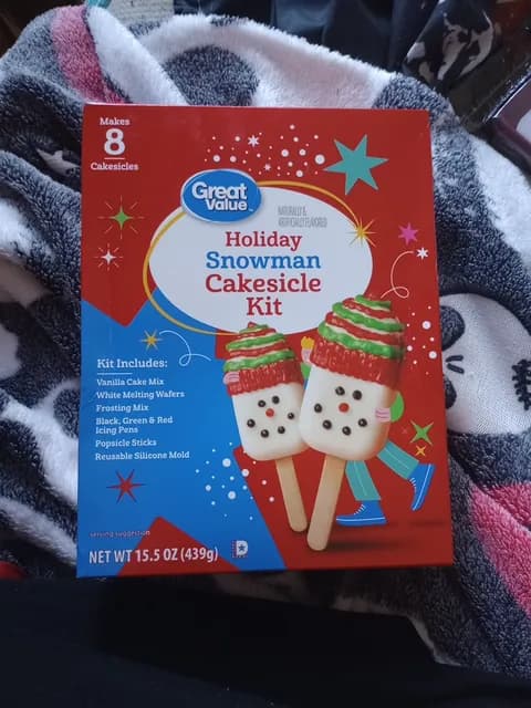 Great Value Holiday Snowman Cakesicle Kit