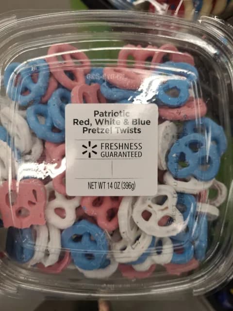 Freshness Guaranteed Patriotic Red, White & Blue Pretzel Twists
