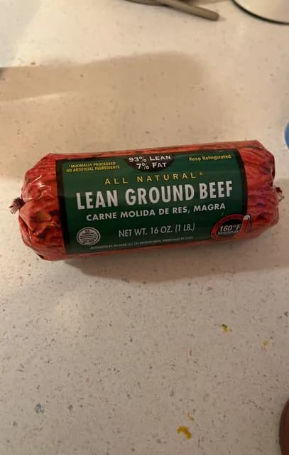 Fpl Food, Llc All Natural Lean Ground Beef 93% Lean 7% Fat