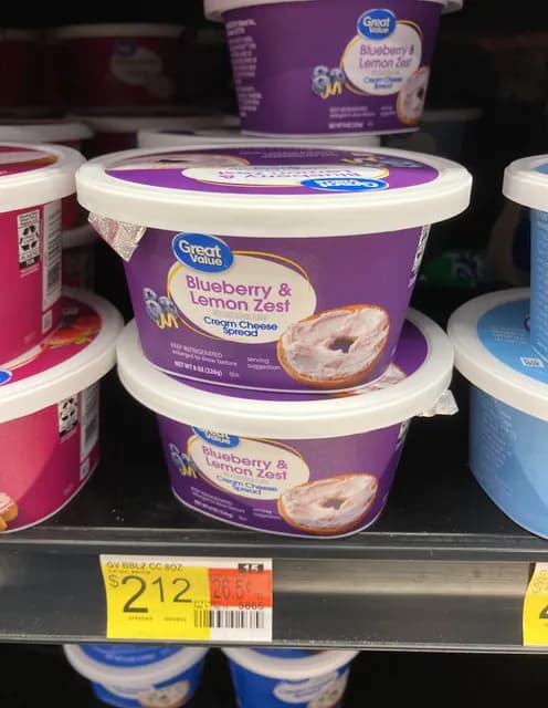 Great Value Blueberry & Lemon Zest Cream Cheese Spread