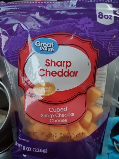 Great Value Cubed Sharp Cheddar Cheese