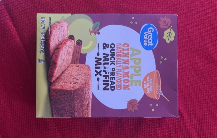 Great Value Apple Cinnamon Naturally Flavored Quick Bread & Muffin Mix