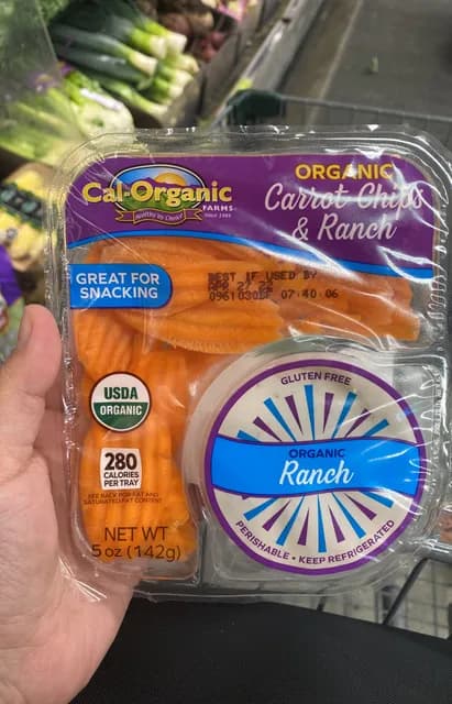 Cal-Organic Farms Organic Carrot Chips & Ranch