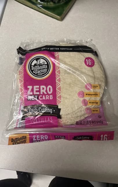 La Tortilla Factory Zero Net Carb Cutting Tortillas