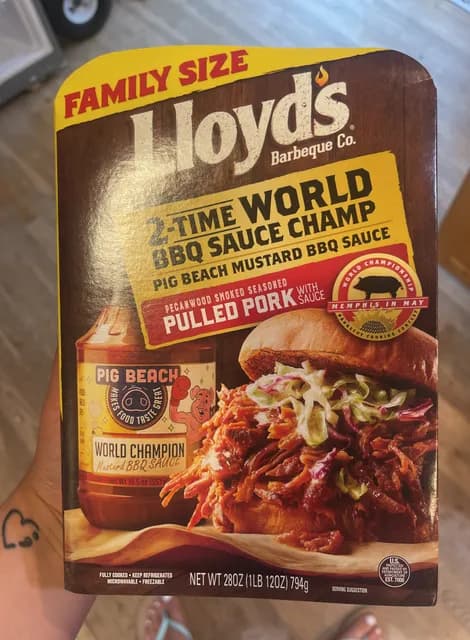 Lloyd'S Pecan Smoked Seasoned Pulled Pork With Sauce