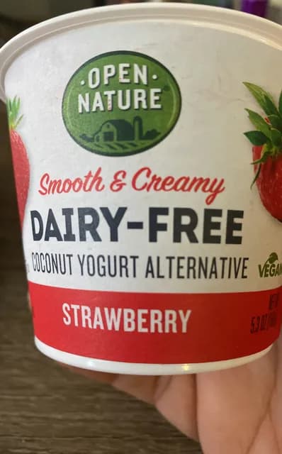 Open Nature Smooth & Creamy Dairy-Free Coconut Yogurt Alternative Strawberry