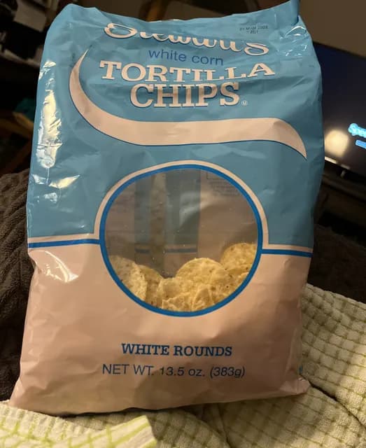 Stewart'S White Corn White Rounds Tortilla Chips