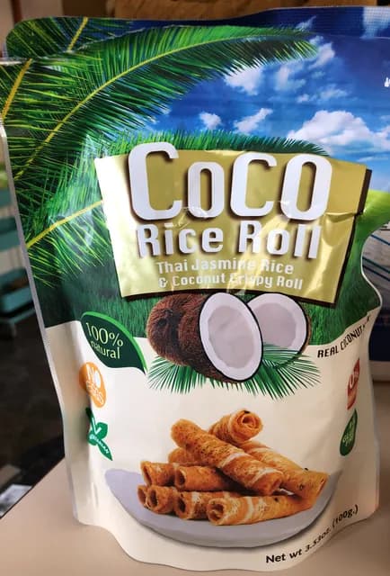 Coco Rice Roll Thai Jasmine Rice & Coconut Crispy Roll