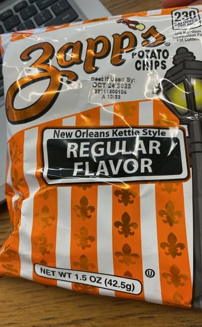 Zapp'S New Orleans Kettle Style Regular Flavor Potato Chips