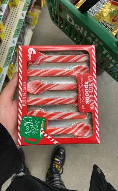 Candy Cane Spoons Peppermint Flavored