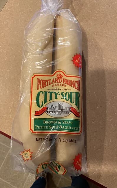 Portland French Bakery City Sour Brown & Serve Petite Sour Baguettes