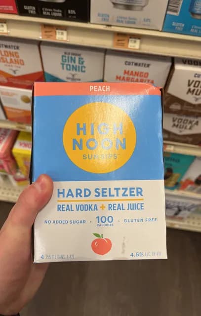 High Noon Sun Sips Peach Hard Seltzer