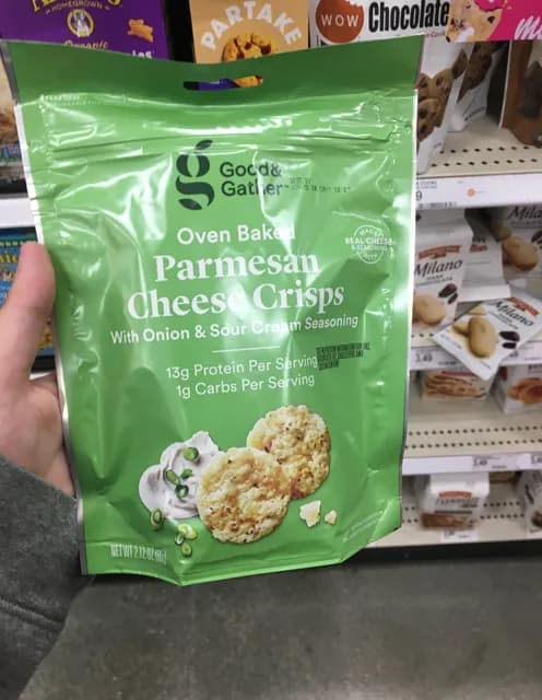 Good & Gather Oven Baked Parmesan Cheese Crisps With Onion & Sour Cream Seasoning