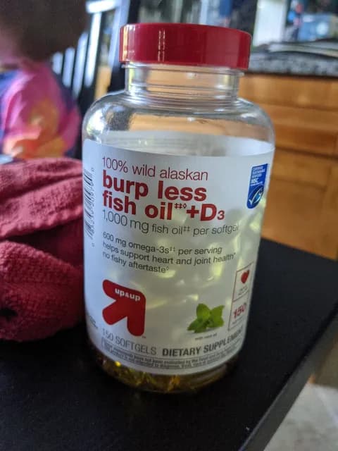 100% Wild Alaskan Burp Less Fish Oil + D3 Dietary Supplement