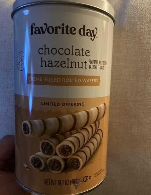 Favorite Day Chocolate Hazelnut Creme-Filled Rolled Wafers