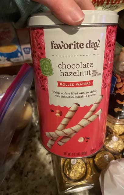 Favorite Day Chocolate Hazelnut Rolled Wafers