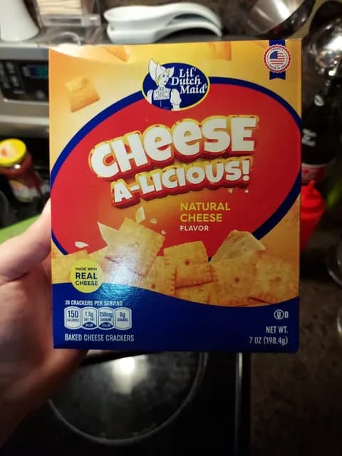 Lil' Dutch Maid Cheese A-Licious Natural Cheese Flavor Baked Cheese Crackers