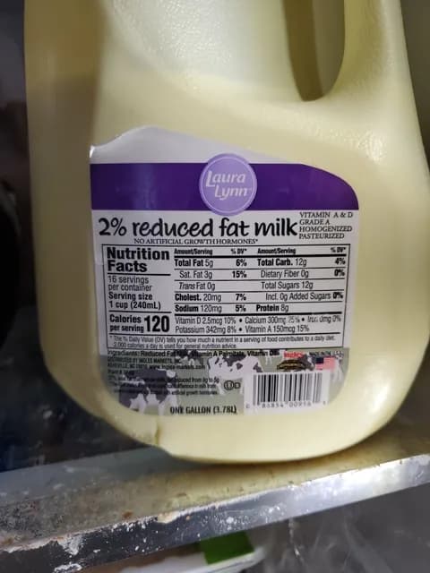 Laura Lynn 2% Reduced Fat Milk