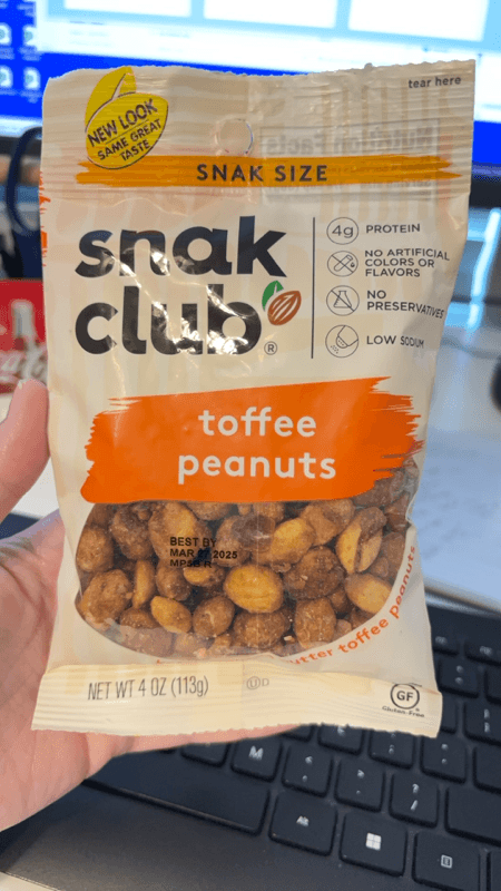 Snak Club Peanuts, Toffee, Snak Size