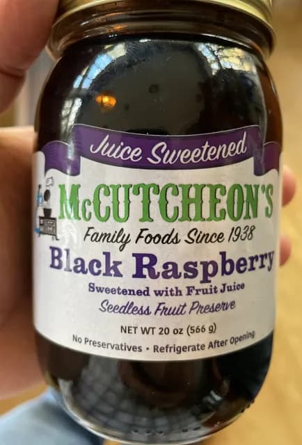Mccutcheon'S Black Raspberry Sweetened With Fruit Juice, Seedless Fruit Preserve