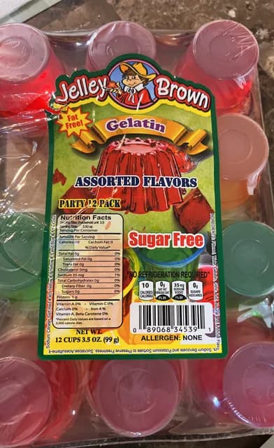 Jelly Brown Gelatin Assorted Flavors