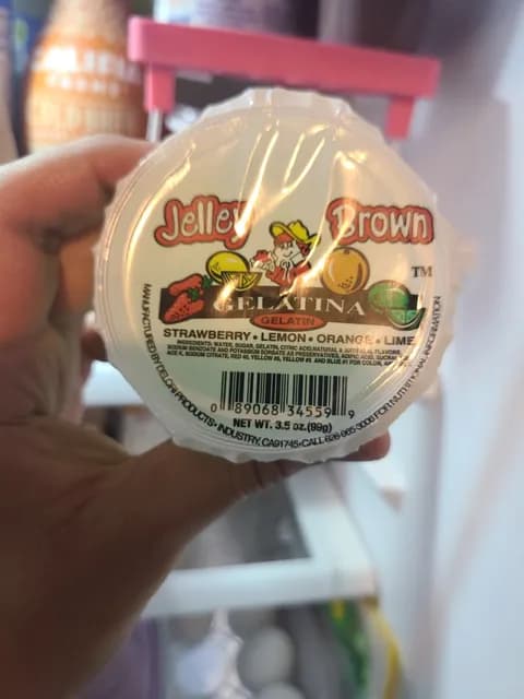 Jelley Brown Strawberry, Lemon, Orange, Lime Gelatin