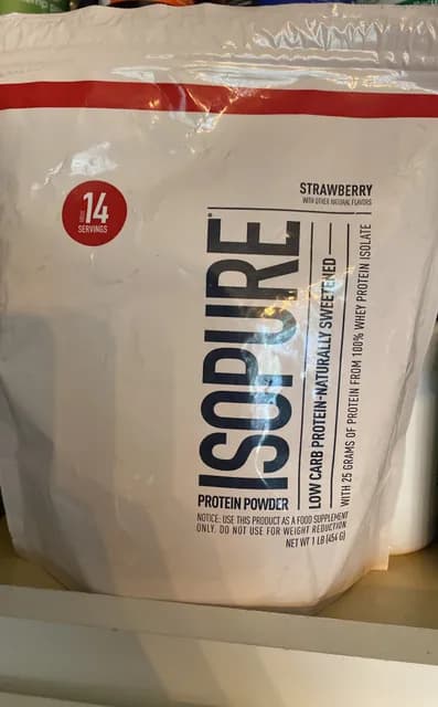 Isopure Protein Powder Low Carb Protein-Naturally Sweetened Strawberry