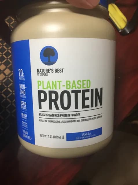Nature'S Best By Isopure Plant-Based Pea & Brown Rice Protein Powder Vanilla