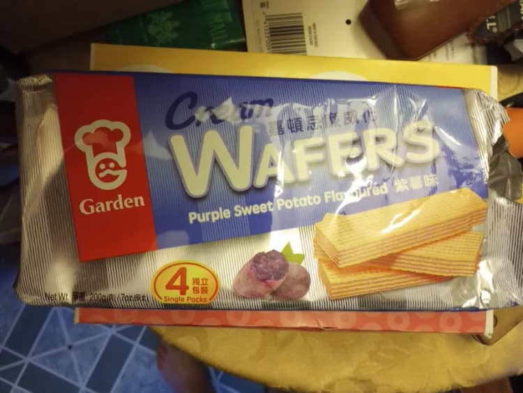 Garden Cream Wafer Purple Sweet Potato Flavoured