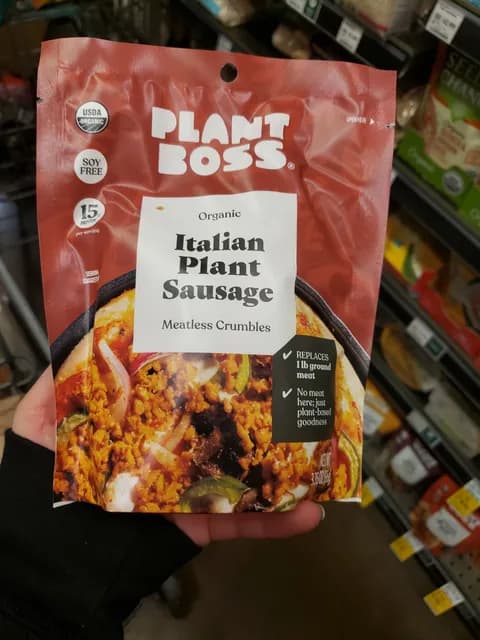 Plant Boss Organic Italian Plant Sausage Meatless Crumbles