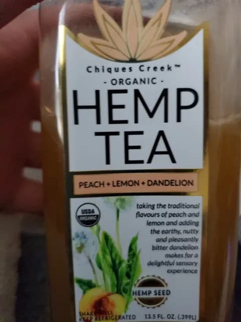 Chiques Creek Organic Hemp Tea Peach + Lemon + Dandelion
