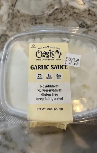 Oasis Garlic Sauce