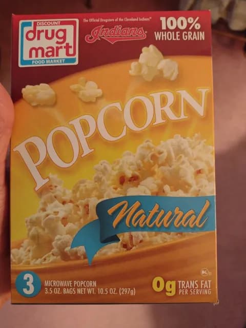 Drug Mart Indians Natural Popcorn