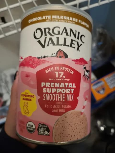 Organic Valley Prenatal Support Smoothe Mix Chocolate Milkshake Flavor