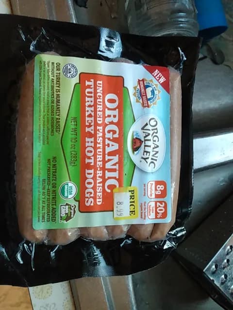Organic Valley Uncured Pasture-Raised Turkey Hot Dogs