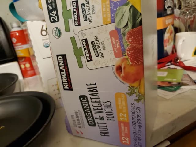Is it Pregnancy Friendly? Kirkland Signature Organic Fruit & Vegetable Pouches Apple Strawberry Spinach And Apple Mango Yellow Carrot Peach