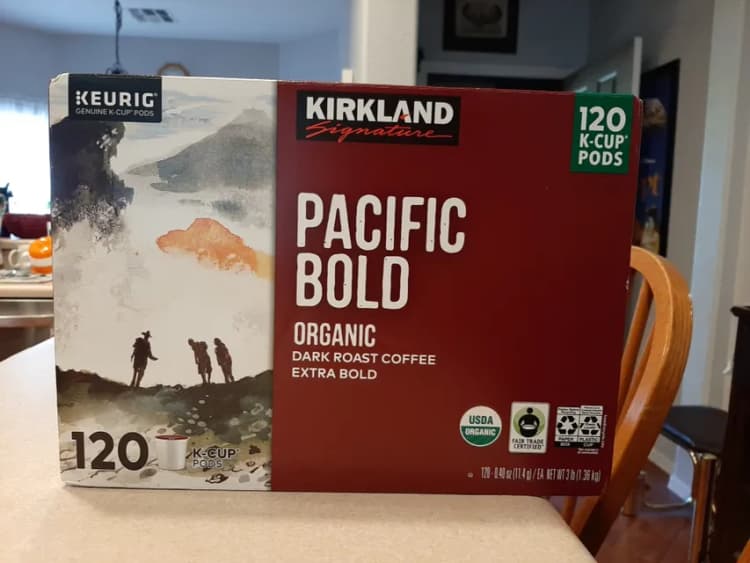 Kirkland Signature Pacific Bold Organic Dark Roast Coffee Extra Bold