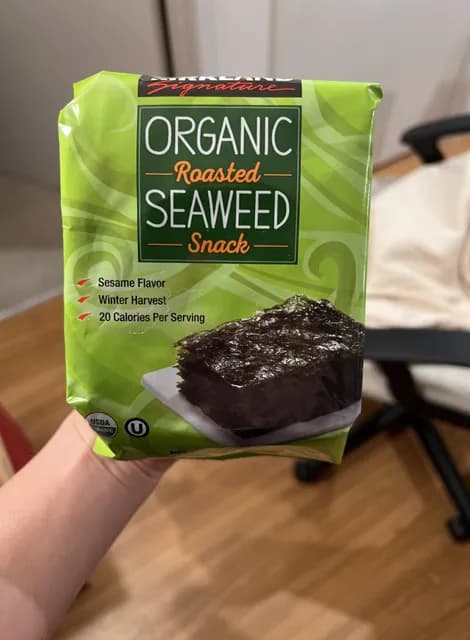 Is it Milk Free? Kirkland Signature Organic Roasted Seaweed Snack