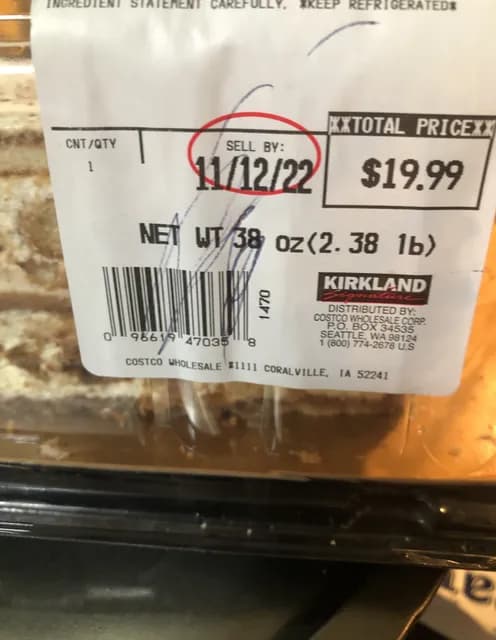 Kirkland Signature Tiramisu Bar Cake