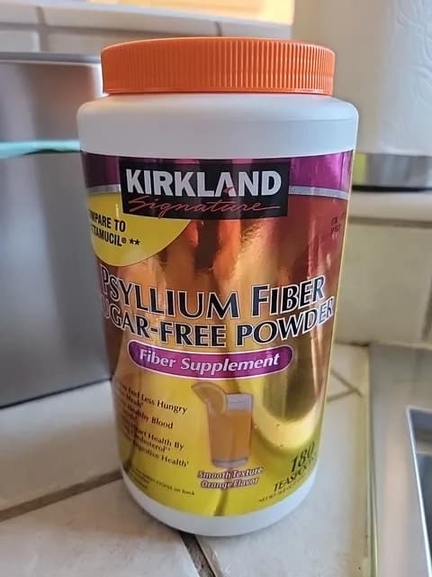 Kirkland Signature Psyllium Fiber Sugar-Free Powder Orange Flavor