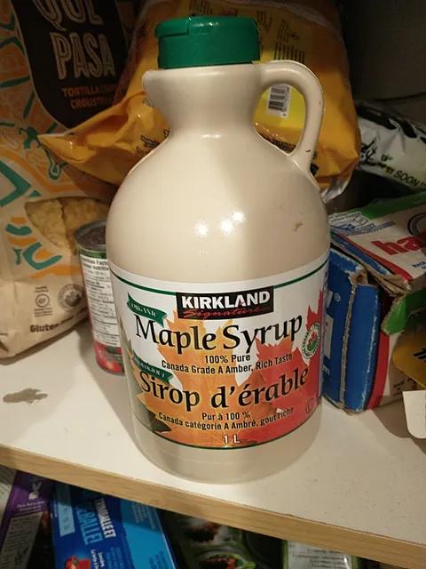 Is it Milk Free? Kirkland Signature Organic Maple Syrup 100% Pure Canada Grade A Amber, Rich Taste