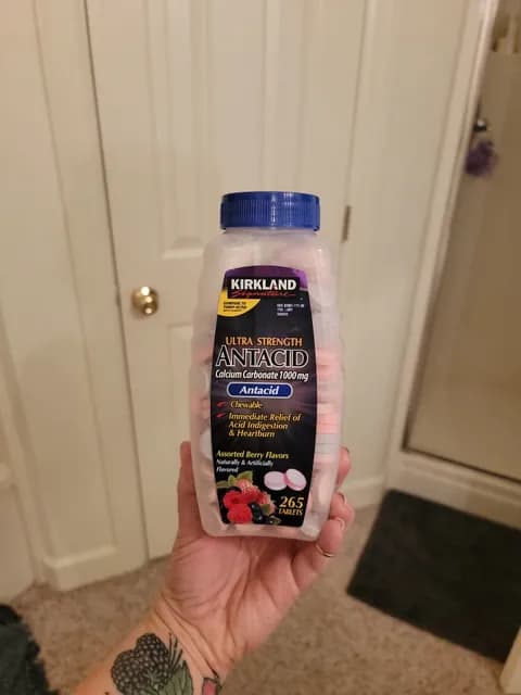 Kirkland Signature Ultra Strength Antacid Calcium Carbonate Assorted Berry Flavors